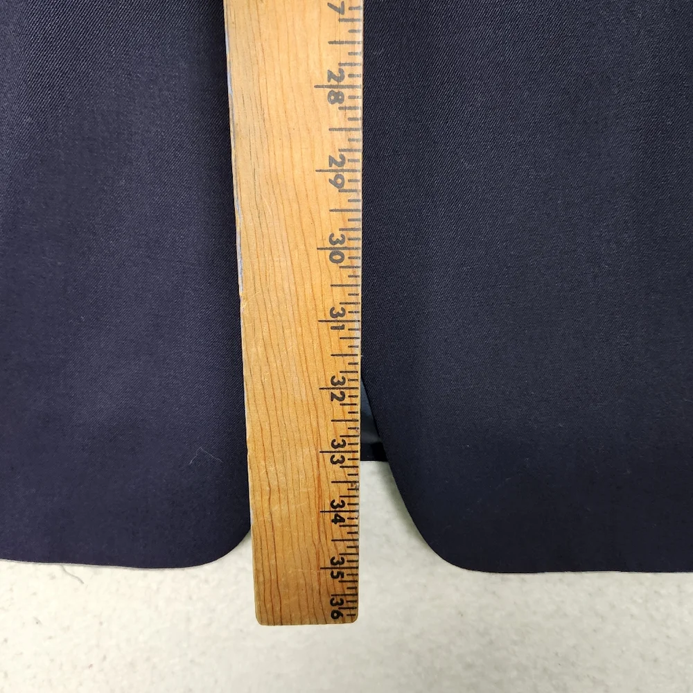 VTG Evan Picone Mens Size 46L Navy Blue  Two Button All Wool Blazer